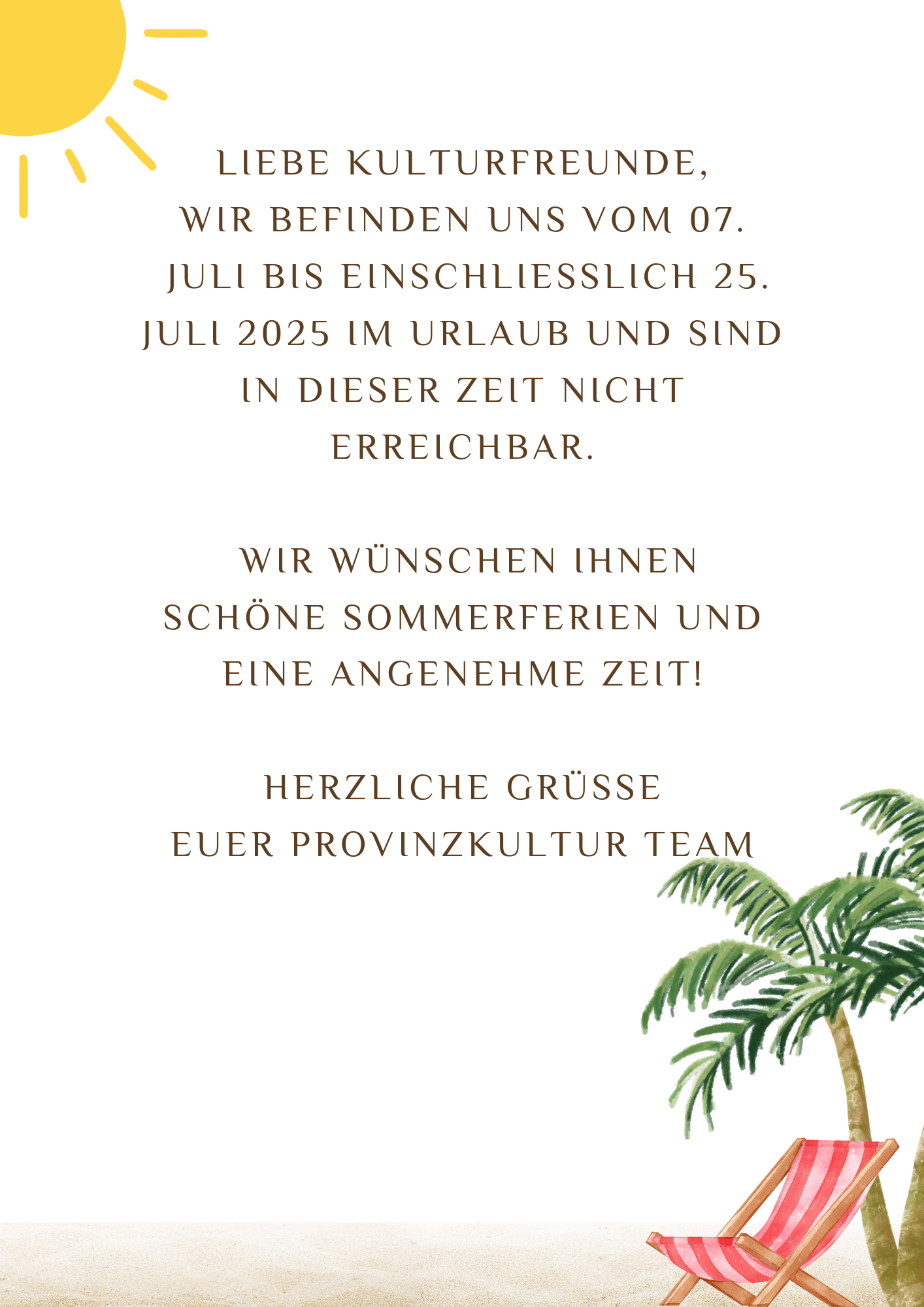Wir machen Sommerpause!
